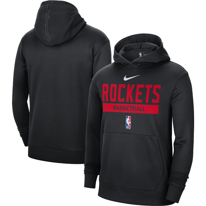 Men's Houston Rockets Black Spotlight Fleece Overhead Hoodie